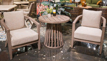 Joy Lagoon Outdoor Chairs with Cushions/Table (Set of 3) - Imperial Furniture (Las Vegas, NV) - Multi Location