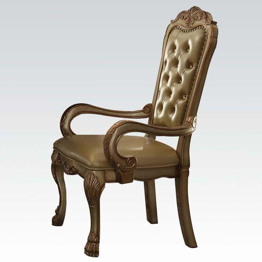 Acme Dresden Arm Chair in Gold Patina (Set of 2) 63154 - Imperial Furniture (Las Vegas, NV) - Multi Location