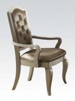 Acme Francesca Arm Chair in Silver/Champagne (Set of 2) 62083 - Imperial Furniture (Las Vegas, NV) - Multi Location