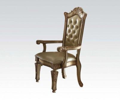 Acme Vendome Arm Chair (Set of 2) in Gold Patina 63004 - Imperial Furniture (Las Vegas, NV) - Multi Location