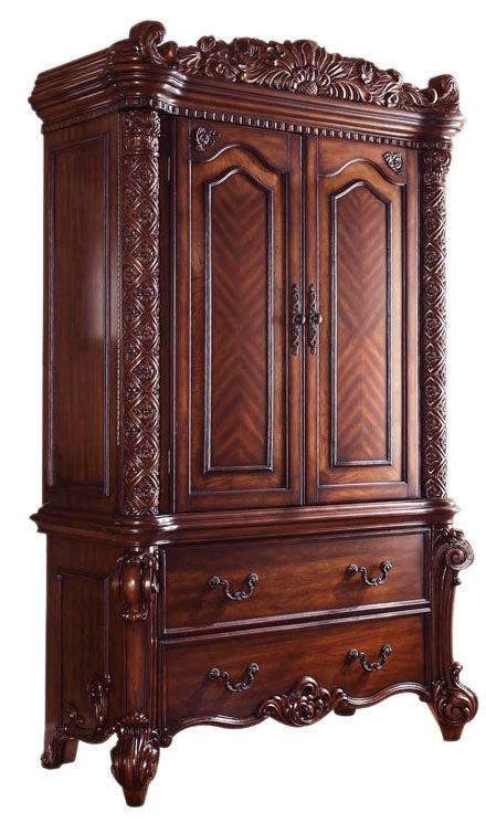 Acme Vendome Traditional TV Armoire in Cherry 22007 - Imperial Furniture (Las Vegas, NV) - Multi Location
