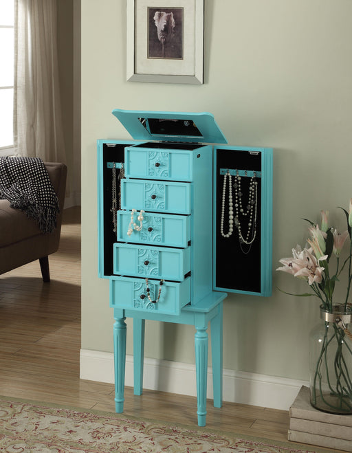 Tammy Light Blue Jewelry Armoire - Imperial Furniture (Las Vegas, NV) - Multi Location