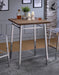 Acme Furniture Nadie Square Bar Table in Chrome and Oak 72595 - Imperial Furniture (Las Vegas, NV) - Multi Location