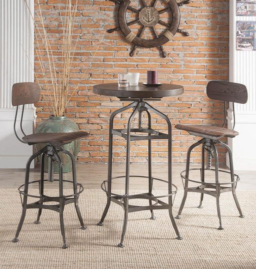 Kaeso Walnut & Gunmetal Bar Table - Imperial Furniture (Las Vegas, NV) - Multi Location