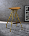 Dragea Whiskey PU & Gold Bar Stool - Imperial Furniture (Las Vegas, NV) - Multi Location