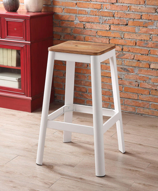 Jacotte Natural & White Bar Stool (1Pc) - Imperial Furniture (Las Vegas, NV) - Multi Location
