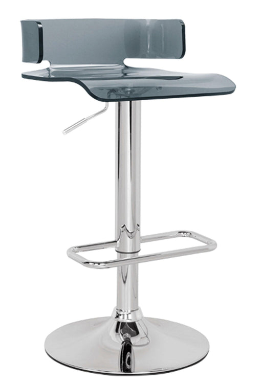 Rania Gray & Chrome Adjustable Stool (1Pc) - Imperial Furniture (Las Vegas, NV) - Multi Location