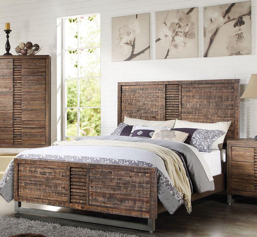 Acme Andria Queen Platform Bed in Reclaimed Oak 21290Q - Imperial Furniture (Las Vegas, NV) - Multi Location
