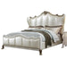 Acme Furniture Dresden II King Bed in Pearl White PU & Gold Patina 27817EK - Imperial Furniture (Las Vegas, NV) - Multi Location