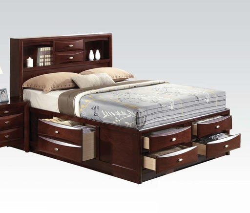 Acme Ireland King Storage Bed in Brown 21596EK - Imperial Furniture (Las Vegas, NV) - Multi Location