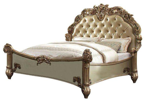 Acme Vendome Button Tufted King Bed in Gold Patina 22997EK - Imperial Furniture (Las Vegas, NV) - Multi Location