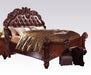 Acme Vendome King Panel Bed with Button Tufted Headboard in Cherry 21997EK - Imperial Furniture (Las Vegas, NV) - Multi Location