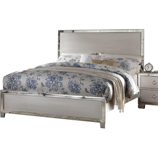 Acme Voeville King Panel Bed in Platinum 24837EK - Imperial Furniture (Las Vegas, NV) - Multi Location