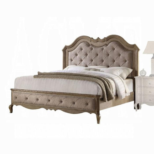 Chelmsford Beige Fabric & Antique Taupe Queen Bed - Imperial Furniture (Las Vegas, NV) - Multi Location