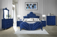Dante Blue Velvet Queen Bed - Imperial Furniture (Las Vegas, NV) - Multi Location