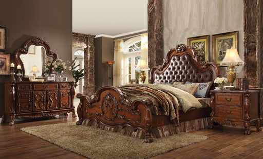 Dresden PU & Cherry Oak Eastern King Bed - Imperial Furniture (Las Vegas, NV) - Multi Location