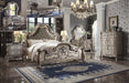 Dresden Vintage Bone White & PU Queen Bed - Imperial Furniture (Las Vegas, NV) - Multi Location