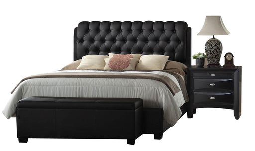 Ireland II Black PU Eastern King Bed - Imperial Furniture (Las Vegas, NV) - Multi Location