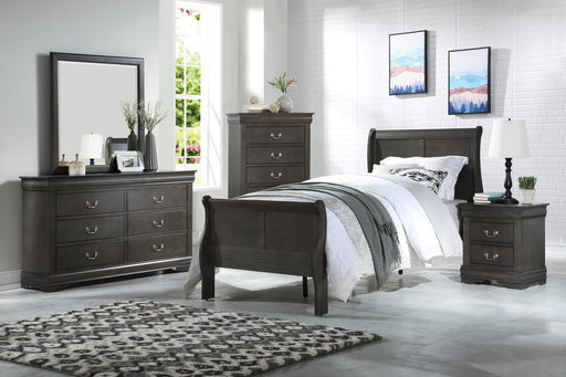 Louis Philippe Dark Gray Full Bed - Imperial Furniture (Las Vegas, NV) - Multi Location