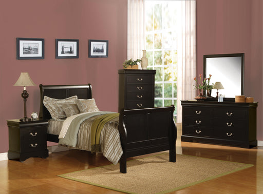 Louis Philippe III Black Twin Bed - Imperial Furniture (Las Vegas, NV) - Multi Location