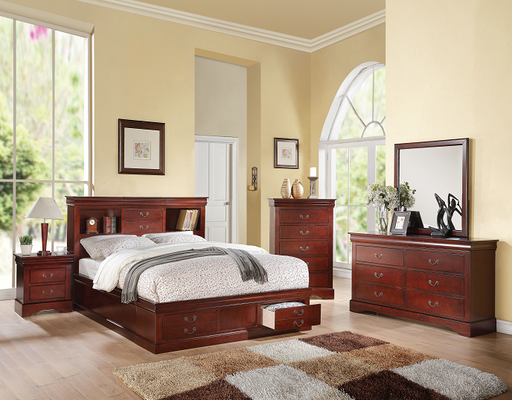 Louis Philippe III Cherry Queen Bed - Imperial Furniture (Las Vegas, NV) - Multi Location