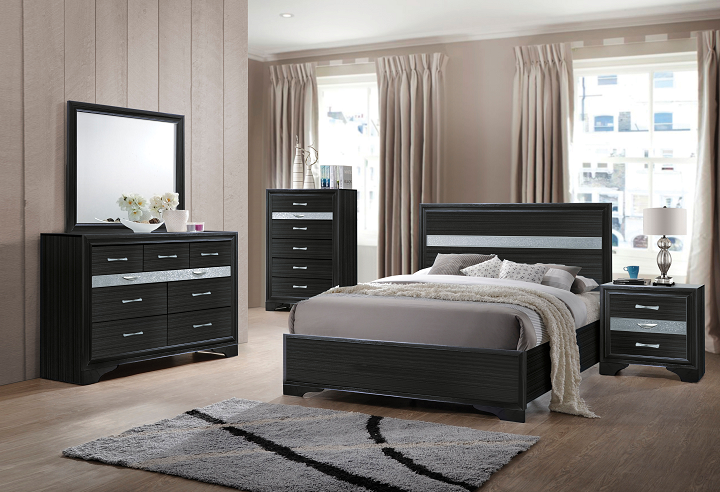 Naima Black Twin Bed - Imperial Furniture (Las Vegas, NV) - Multi Location