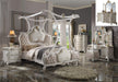 Picardy Fabric & Antique Pearl California King Bed (Canopy) - Imperial Furniture (Las Vegas, NV) - Multi Location