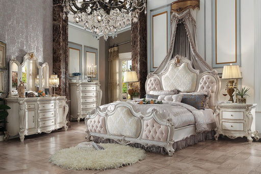 Picardy Fabric & Antique Pearl Eastern King Bed - Imperial Furniture (Las Vegas, NV) - Multi Location