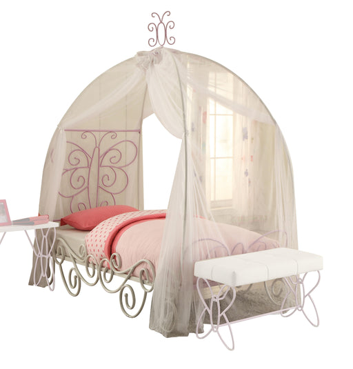 Priya II White & Light Purple Full Bed - Imperial Furniture (Las Vegas, NV) - Multi Location