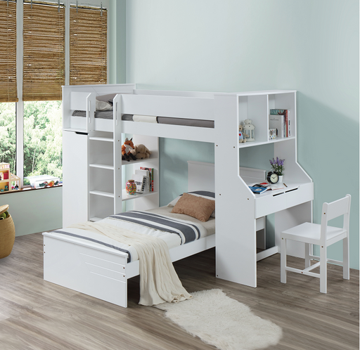 Ragna White Twin Bed - Imperial Furniture (Las Vegas, NV) - Multi Location