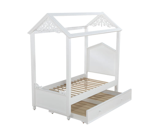 Rapunzel White Twin Bed - Imperial Furniture (Las Vegas, NV) - Multi Location