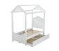 Rapunzel White Twin Bed - Imperial Furniture (Las Vegas, NV) - Multi Location