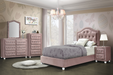 Reggie Pink Fabric Twin Bed - Imperial Furniture (Las Vegas, NV) - Multi Location