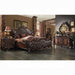 Versailles 2-Tone Dark Brown PU & Cherry Oak California King Bed - Imperial Furniture (Las Vegas, NV) - Multi Location