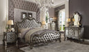 Versailles II Silver PU & Antique Platinum Queen Bed - Imperial Furniture (Las Vegas, NV) - Multi Location