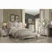 Versailles Ivory Velvet & Bone White Queen Bed - Imperial Furniture (Las Vegas, NV) - Multi Location