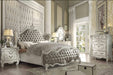 Versailles Vintage Gray PU & Bone White Queen Bed - Imperial Furniture (Las Vegas, NV) - Multi Location