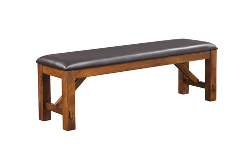 Apollo Espresso PU & Walnut Bench - Imperial Furniture (Las Vegas, NV) - Multi Location