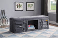 Cargo Gray Fabric & Gunmetal Bench (Storage) - Imperial Furniture (Las Vegas, NV) - Multi Location