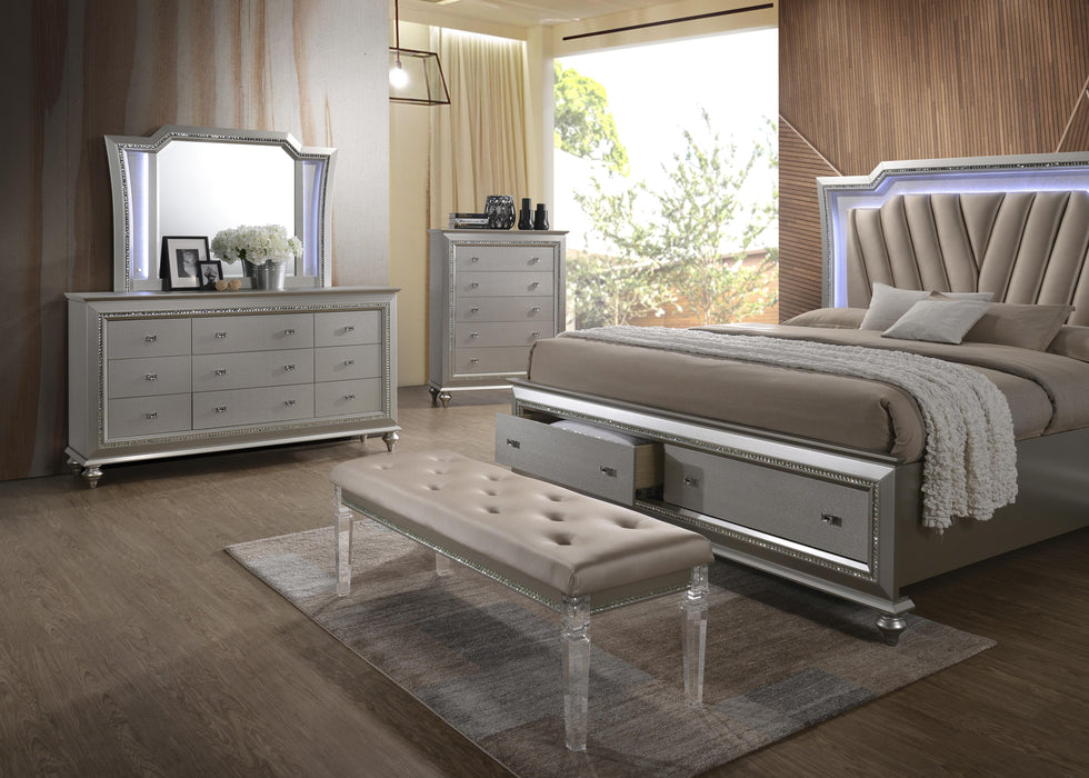 Kaitlyn PU & Clear Acrylic Bench - Imperial Furniture (Las Vegas, NV) - Multi Location