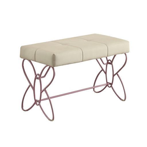Priya II White & Light Purple Bench - Imperial Furniture (Las Vegas, NV) - Multi Location
