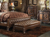 Versailles 2-Tone Light Brown PU & Cherry Oak Bench - Imperial Furniture (Las Vegas, NV) - Multi Location