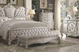 Versailles Ivory Fabric & Bone White Bench - Imperial Furniture (Las Vegas, NV) - Multi Location