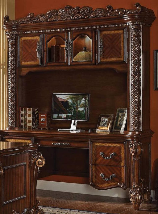 Acme Vendome Bookcase with Intricate Carving Design in Cherry 92128 - Imperial Furniture (Las Vegas, NV) - Multi Location