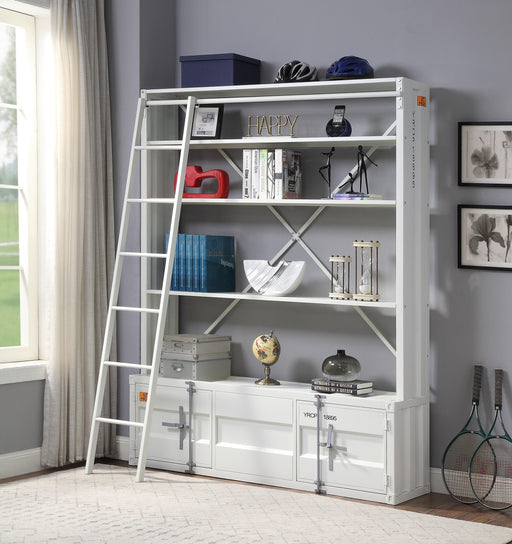 Cargo White Bookshelf & Ladder - Imperial Furniture (Las Vegas, NV) - Multi Location