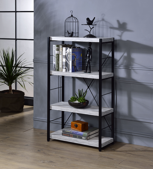 Jurgen Antique White & Black Bookshelf - Imperial Furniture (Las Vegas, NV) - Multi Location