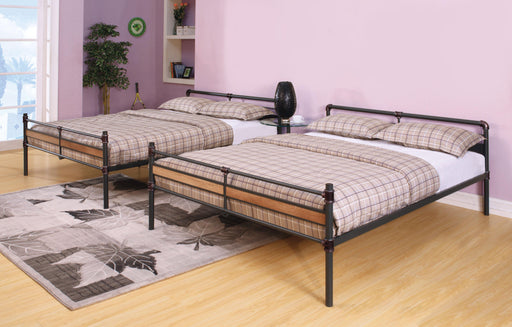 Brantley II Sandy Black & Dark Bronze Hand-Brushed Bunk Bed (Queen/Queen) - Imperial Furniture (Las Vegas, NV) - Multi Location