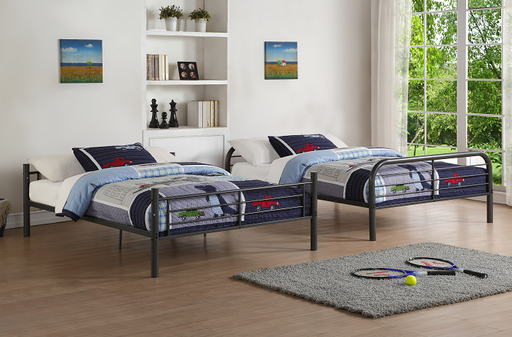Bristol Gunmetal Bunk Bed (Full/Full) - Imperial Furniture (Las Vegas, NV) - Multi Location