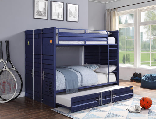 Cargo Blue Bunk Bed (Full/Full) - Imperial Furniture (Las Vegas, NV) - Multi Location