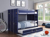Cargo Blue Bunk Bed (Full/Full) - Imperial Furniture (Las Vegas, NV) - Multi Location